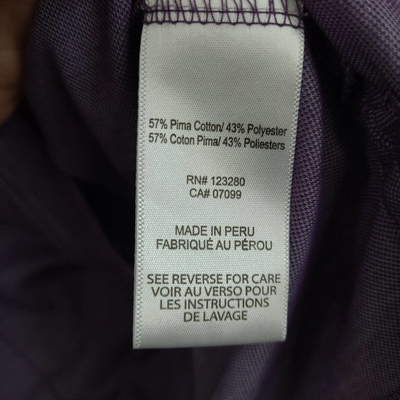 Travis Mathew Polo Shirt Men's Large Purple Short Sleeve Pima Cotton Blend - Picture 8 of 12